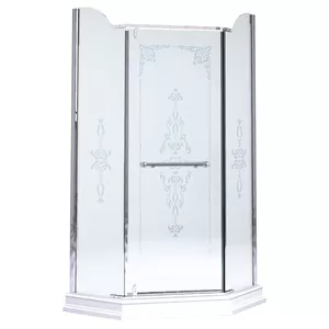 Душевой уголок Migliore PENTA (900х900х2030) стекло прозр.+декор,хром 24163