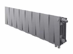 Радиатор биметаллический, 16 секций ROYAL THERMO 200 Silver Satin, нижнее правое подкл