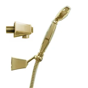 Душевая лейка Devon&Devon 2241OT со шлангом, держателем и выпуском, цвет: светлое золото