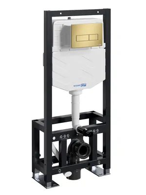 Инсталляция для унитаза WasserKRAFT с клавишей смыва, цвет: золото 61TLT.010.ME.MG03