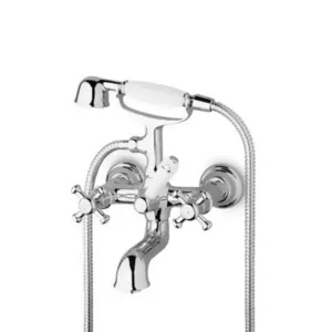 Смеситель для ванны Zucchetti Z46230.8008 с изливом и гарнитуром, хром