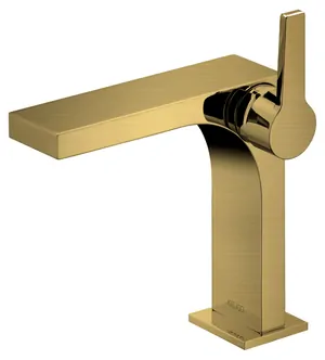Смеситель для умывальника Keuco 51102030000 143 мм, однозахватный, с д/кл., бронза шлиф