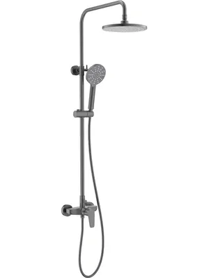 Душевая система Aquatek AQ2160BGM для душа, однозахватный, верхний и ручной душ, сталь оруж