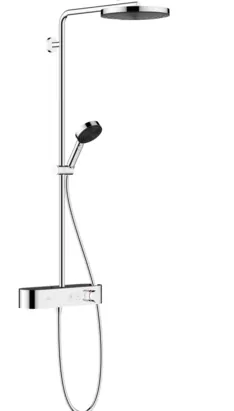 Душевая система Hansgrohe 24221000 Showerpipe 260 1jet EcoSmart с термостатом, хром