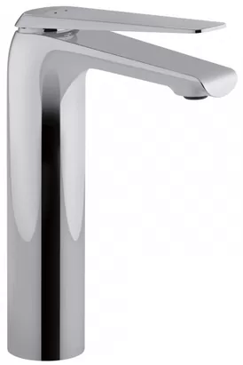 Смеситель Jacob Delafon для умывальника, высокий излив 204 мм, без донного клапана E97347-ND-CP