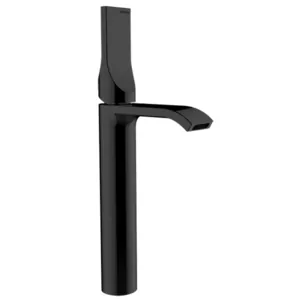 Смеситель для раковины Bossini E89602.073 высокий излив 197мм, дон. клап, черный матовый