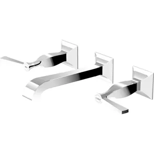 Смеситель для раковины Zucchetti ZB2699 встраиваемый,двухзахватный,фиксированный излив,хром