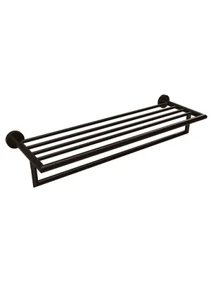 Полотенцедержатель Bemeta Dark 104219070 настенный, 500 мм, с вешалкой, цвет: черный матовый