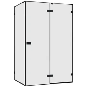 Душевой уголок CEZARES -AH-1-120/80-C-NERO 1170-1180x795-805x1968 стекло прозр/профиль чер