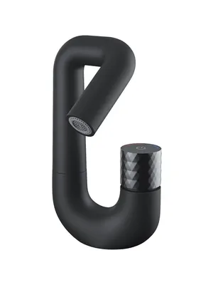 Смеситель для умывальника IDDIS TWIBLBTi01, подвижный излив, Push Control, черный матовый