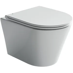 Унитаз подвесной Ceramicanova 480х370х330 безободковый, сиденье микролифт, крепеж CN3011