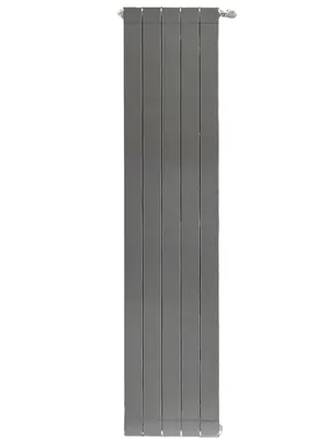 Дизайн-радиатор STOUT 2000 5 секций, алюм., бок.подкл. 2530 Вт, цвет 2676 cod.08 серый