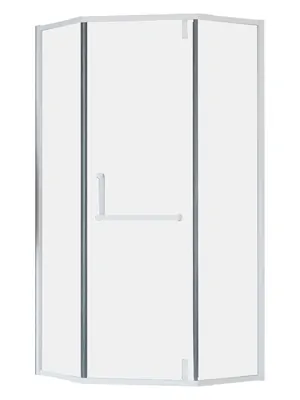 Душевой уголок RGW HO-084W (1000х1000х1950) трапеция, ст. 8мм прозрачное/белый 350608400-15