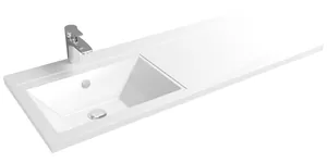Раковина-столешница Aquanet 120 левая, 1200х480 мм, литьевой мрамор, белая 169618