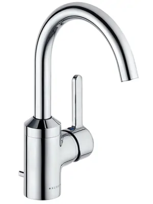 Смеситель KLUDI для умывальника, повортный излив, донный клапан, хром 420230578