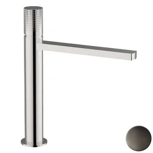 Смеситель для раковины CISAL однозахватный, высокий излив 170 мм, черный титан мат. X20015045L