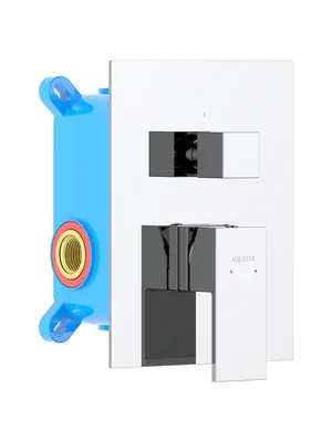 Смеситель для ванны/душа Aquatek AQ1646CR встраиваемый, 2 режима, однозахватный, цвет: хром