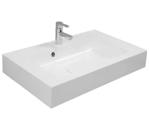 Раковина Aquaton 800 1A70593KRD010 800х500х120 мм, перелив, отверстие под смеситель, белая