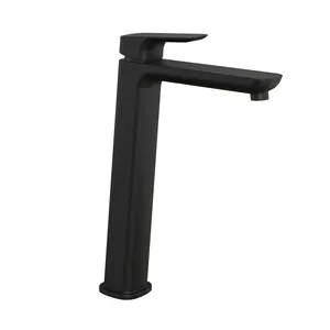 Смеситель для раковины Paini однозахватный,без донного клапана,высокий излив,черный 09YO205LL