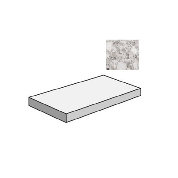 Sant Agostino Venistone CSAGASVY12 Gradone Angolare Sx Grey 33x120 матовая