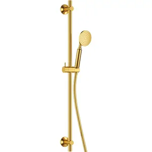 Душевой комплект CEZARES -SD-BORO штанга, лейка, шланг, держатель, брашированное золото
