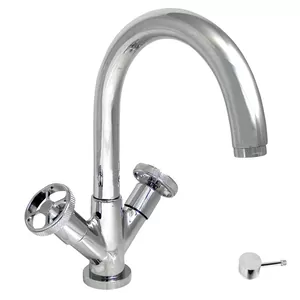 Смеситель для раковины Nicolazzi двухрычажный, высокий поворотный излив 164мм, хром 3336CR56