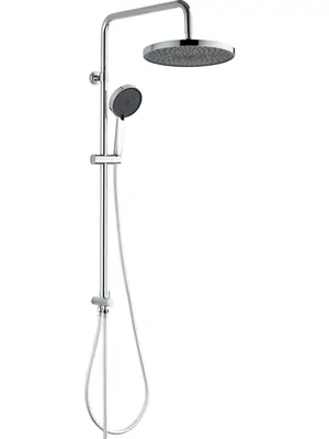 Душевой комплект ESKO ST950N без смесителя, настенная, ручной/верхний душ, хром/черный