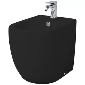 Биде напольное ArtCeram 360х520х420 перелив, отв. под смеситель, черный мат. FLB002 17 30