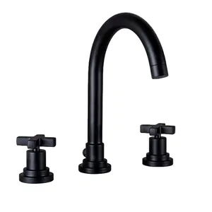 Смеситель для раковины Nicolazzi Croce 2208NEM27 на три отверстия, черный