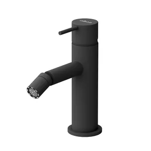 Смеситель Cezares -BSM-L-NOP для биде, однозахватный, 105 мм, с тонкой ручкой, черный матовый