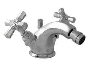 Смеситель Nicolazzi Four для биде двухзахватный с донным клапаном, хром 1934CR45