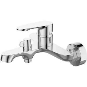 Смеситель для ванны/душа ESKO DH 54 настенный, однозахватный, короткий излив, цвет: хром