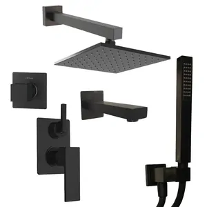 Душевая система Paini для ванны/душа,однозах.,ручн./верхн. душ,черн браш. 21PZSET36911SHBATH
