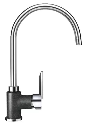 Смеситель для мойки SCHOCK с поворотным изливом 194мм, цвета Сristalite+/хром