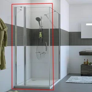 Душевая дверь для уголка HUPPE 2 900х2000 профиль хром глянец/стекло прозр. C23105.069.321