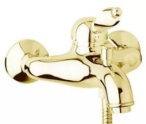 Смеситель CEZARES VM-03/24-M для ванны/душа, однорычажный, золото 24кар/ручка металл