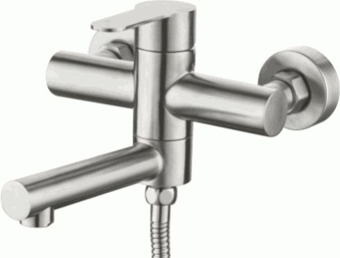 Смеситель Ledeme Н703 настенный, для ванны и душа, с душевой лейкой, нержавеющая сталь L73103