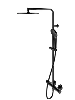 Душевая система Keuco термостат, верхний/ручной душ, черный матовый 53926 372321