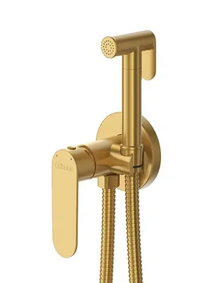 Смеситель с гигиеническим душем CEZARES -DIF-BORO встраиваемый, брашированное золото