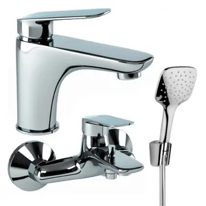 Набор смесителей Paini (смеситель для ванны, раковины, душевой набор), хром LACRSET3