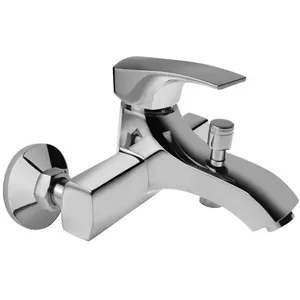 Смеситель Paini 182 мм, для ванны, настенный, однозахватный, фиксированный излив, хром ANCR111