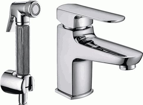 Смеситель Ledeme для раковины, с гигиеническим душем, хром L1254