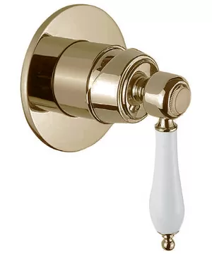 Смеситель CEZARES -DIM2-02-Bi для душа встраиваемый, однозахватный, бронза/ручка белая