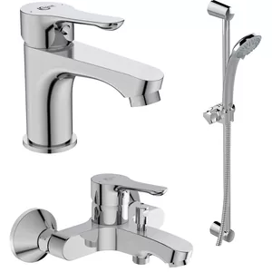 Набор смесителей 3в1 Ideal Standard ALPHA для умывальника, ванны/душа, душевой гарнитур BD004AA