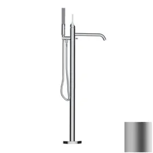 Смеситель для ванны Bossini Z00581094 напольный, однозахватный, с душ. гарнитуром, никель мат