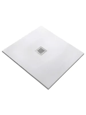 Душевой поддон STAROhome (800х800х24) литьевой мрамор, белый мат. 1237419