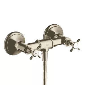 Смеситель Axor 16560820 для душа двухзахватный настенный, шлифов никель