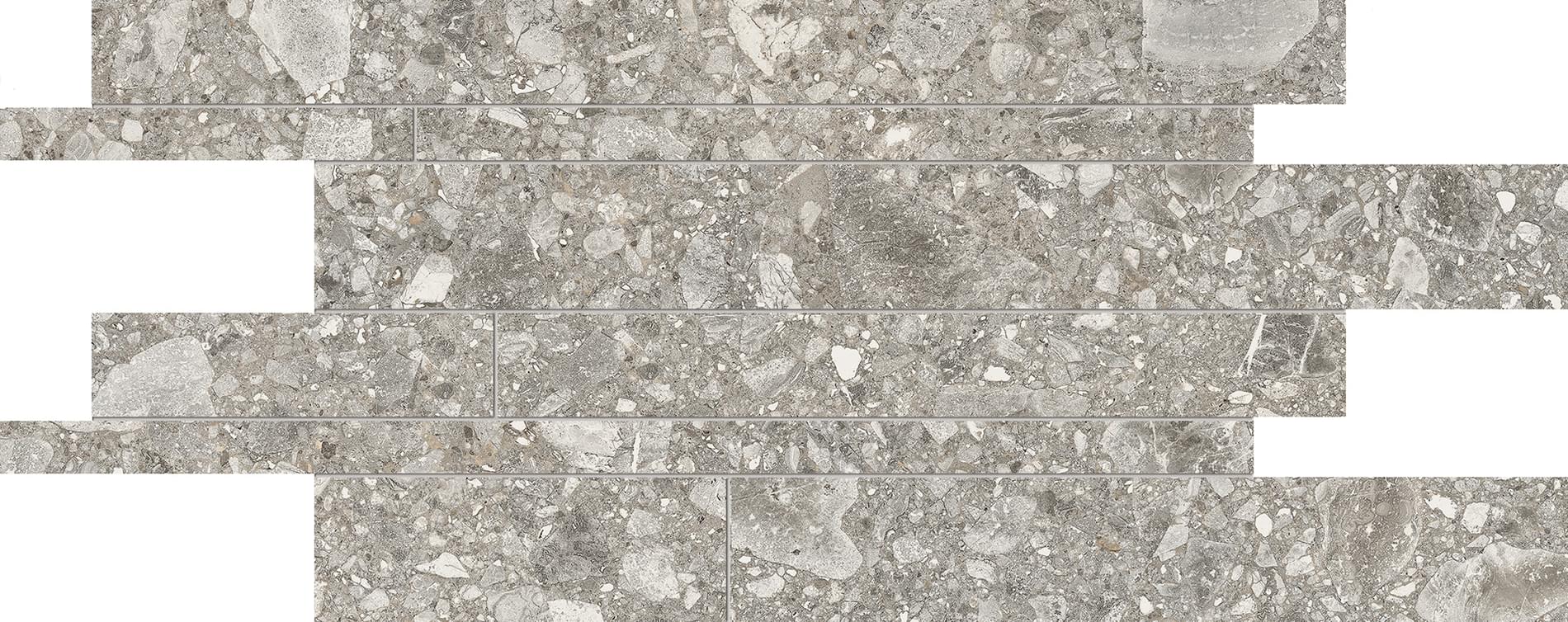 мозаика Lombarda Listelli Sfalsati Grigio Naturale 30x60