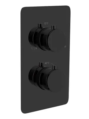 Смеситель Boheme 134-2-SGM для душа, встраиваемый, на 2 потребителя, термостат, графит глянц