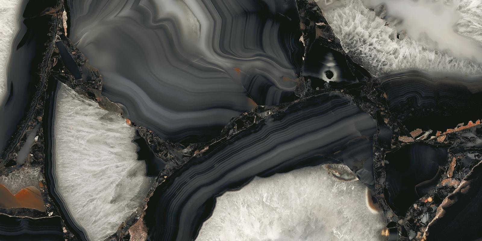 фон Tele Di Marmo Precious Agate Black Lappato 60x120